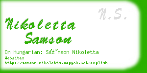 nikoletta samson business card